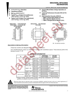 SN74LVU04APWTE4 datasheet  